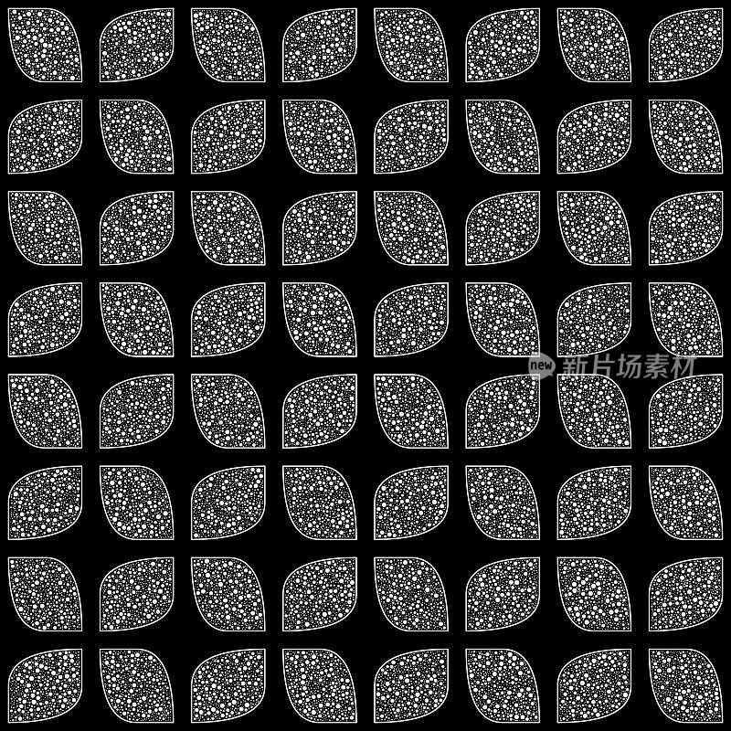 叶子以8 × 8的旋转模式检查，带有笔画。和泡沫。